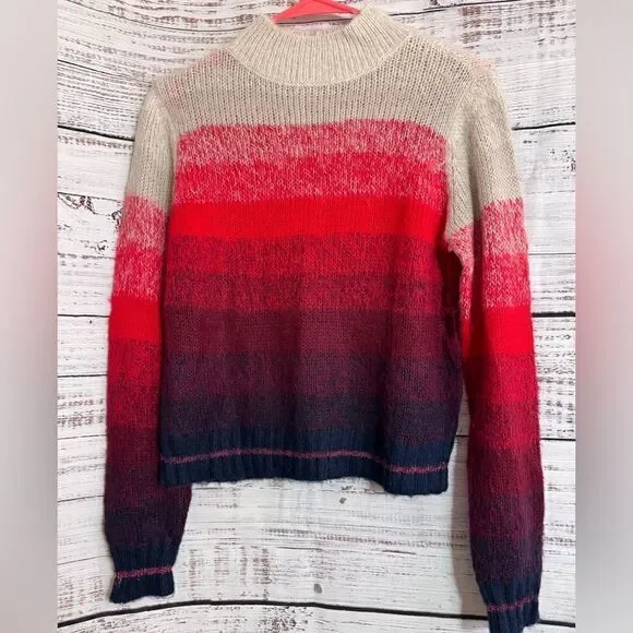American Eagle Sweater Womens‎ Size XS Ombre Knitted Mock Neck pullover Cropped - Picture 3 of 12